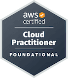 AWS Certified Cloud Practitioner badge